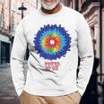 Power Of Om Colorful Tie Dye Yoga Gym Peace Long Sleeve T-Shirt Gifts for Old Men