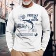 Protect The Local Sharks Scuba Diving Save The Ocean Long Sleeve T-Shirt Gifts for Old Men