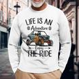 Retro Enjoy The Ride Atv Rider Utv Mud Riding Sxs Offroad Long Sleeve T-Shirt Gifts for Old Men