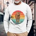 Retro I Go Meow Cat Singing Meme Long Sleeve T-Shirt Gifts for Old Men