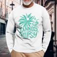 Retro Tanned And Tipsy Beach Summer Vacation Long Sleeve T-Shirt Gifts for Old Men
