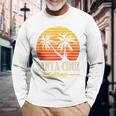 Santa Cruz California Retro Vintage Sunset Beach 70S 80S Sin Mangas Camiseta de manga larga Regalos para ancianos