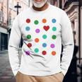 Spotty Dots Spots & Heart Yellow Men Women Children Spot Long Sleeve T-Shirt Gifts for Old Men