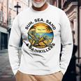 Sun Sea San Painkillers Chronic Pain Illness Spoonie Humour Long Sleeve T-Shirt Gifts for Old Men