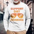 Support Day Drinking Summer Beach Vacation Long Sleeve T-Shirt Gifts for Old Men