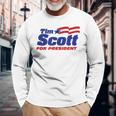 Tim Scott For President 2024 Scott 2024 Republican Patriot Long Sleeve T-Shirt Gifts for Old Men