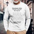 Total Solar Eclipse Cleveland Ohio Oh 2024 Commemorative Long Sleeve T-Shirt Gifts for Old Men