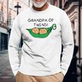 Two Peas In A Pod Grandpa Of Twins Long Sleeve T-Shirt Gifts for Old Men