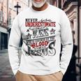 Never Underestimate Kee Family Name Long Sleeve T-Shirt Gifts for Old Men