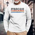 Vintage 1980S Style Syracuse New York Long Sleeve T-Shirt Gifts for Old Men