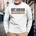 Vintage 70S 80S Style East Aurora Ny Long Sleeve T-Shirt Gifts for Old Men