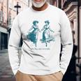 Vintage Lesbian Pride And They Were Roommates Sapphic Pride Long Sleeve T-Shirt Gifts for Old Men