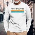 Vintage New Braunfels Tx Texas Usa Retro Long Sleeve T-Shirt Gifts for Old Men