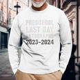 Vintage Pre-School Autographs 2024 Last Day Sign My Long Sleeve T-Shirt Gifts for Old Men