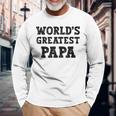 Vintage World's Greatest Papa Best Dadater Wertschätzung Langarmshirts Geschenke für alte Männer