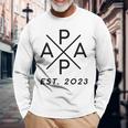 Werdender Papa Est 2023 X Stolzer Papa 2023 Father Father's Day Langarmshirts Geschenke für alte Männer