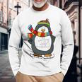 Winter Wonderland Winter Holiday Christmas Penguin Long Sleeve T-Shirt Gifts for Old Men