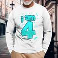 Youth 4Th Birthday Boy I Am 4 Year Old Space Long Sleeve T-Shirt Gifts for Old Men