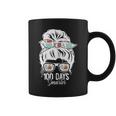 100 Days Smarter 100Th Day Of School Messy Bun Mom Coffee Mug