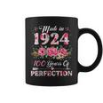 100 Year Old Made In 1924 Floral 100Th Birthday Women Coffee Mug