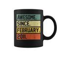 11Th Birthday 11 Year Old Awesome Since February 2011 Coffee Mug