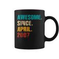 17 Year Old Vintage Awesome Since April 2007 17Th Birthday Coffee Mug