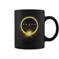 2024 Solar Eclipse Seen From The State Of Texas For Cowboys Coffee Mug