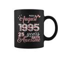 25Th Birthday Floral For Women Born In August 1995 Coffee Mug