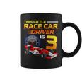 3Rd Birthday Race Car Driver 3 Year Racing Old Toddler Boy Coffee Mug