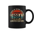 40 Years Old Vintage January 1984 40Th Birthday Retro Coffee Mug