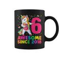 6 Years Old Unicorn Flossing 6Th Birthday Girl Unicorn Party Coffee Mug