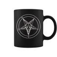 666 Satan Star Motif With Skull Pentagram Tassen