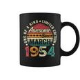 70 Year Old Vintage March 1954 70Th Birthday Women Coffee Mug