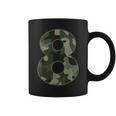 8Th Birthday Army Birthday Party 8 Years Old Camo Number 8 Coffee Mug