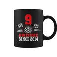 9Th Birthday Race Car Awesome Since 2014 Racing 9 Year Old Coffee Mug