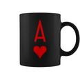 Ace Of Hearts Poker Black Jack Deck Of Cards Coffee Mug