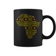 Africa Map Kente Pattern Green African Ghana Style Ankara Coffee Mug