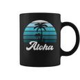 Aloha Hawaii Hawaiian Island Palm Beach Surfboard Surf Coffee Mug