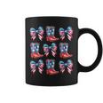 American Flag Boots And Bows 4Th Of July Cowgirl Western Coffee Mug