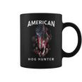 American Hog Hunter Patriotic Wild Hog Skull Coffee Mug