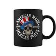 American Made With Genuine Mexican Parts Skull Coffee Mug