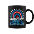 American Sparkle Counselor Rainbow Usa Flag 4Th Of July Coffee Mug