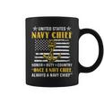 American Veteran Once A Navy Chief Always A Navy Chief Coffee Mug