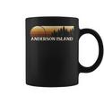 Anderson Island Wa Vintage Evergreen Sunset Eighties Retro Coffee Mug