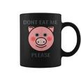 Animal Lover Distressed Text Don't Eat Me Pig Coffee Mug