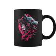 Anime Manga Cyberpunk Aesthetic Techwear Harajuku Wolf Taza de café