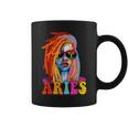 Aries Queen African American Loc'd Zodiac Sign Coffee Mug