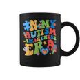 In My Autism Awareness Era Support Puzzle Be Kind Groovy Coffee Mug