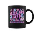 In My Autism Sister Era Retro Disco Family Autism Awareness Coffee Mug