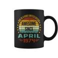 Awesome Since April 1974 Limited Edition 50Th Birthday Coffee Mug